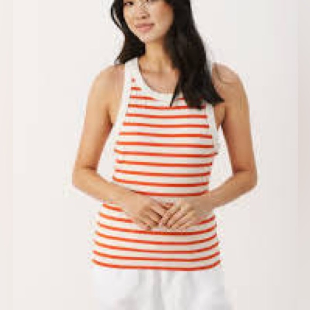 Part Two Albertine Striped Sleeveless Women's SlimFitting Tank Top XL